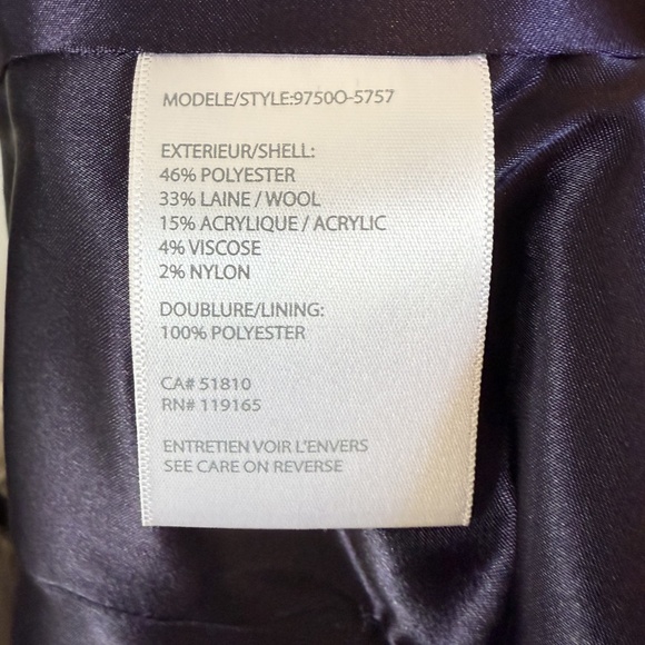 Tribal Plaid Wool Blend Pea Coat - Picture 9 of 10